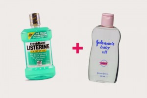 listerine plus baby oil