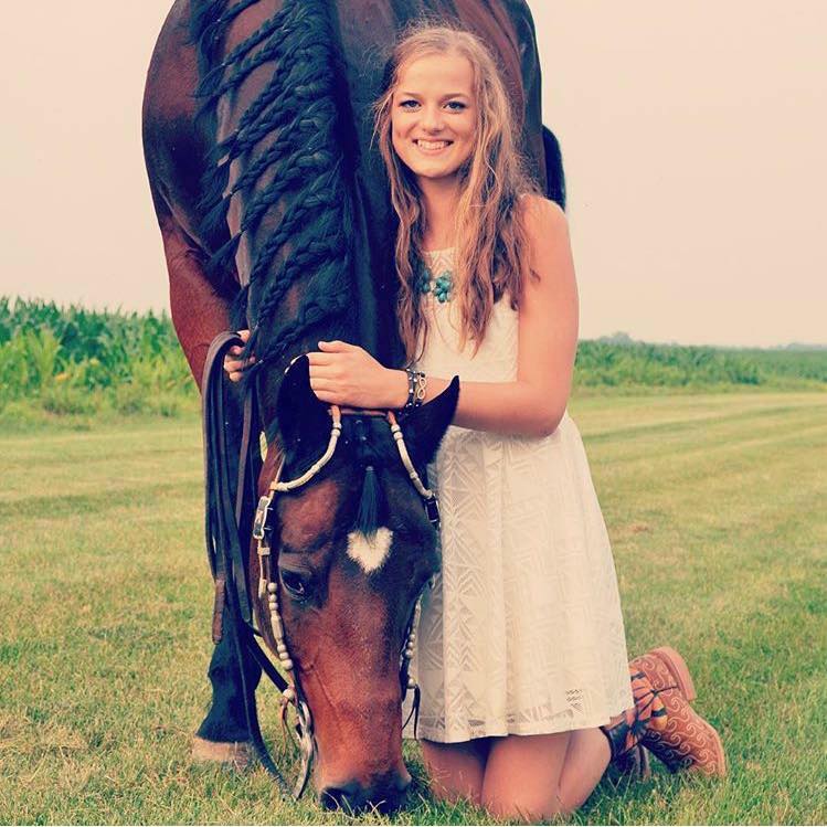 Young Kiley and her horse. Photo from Facebook.