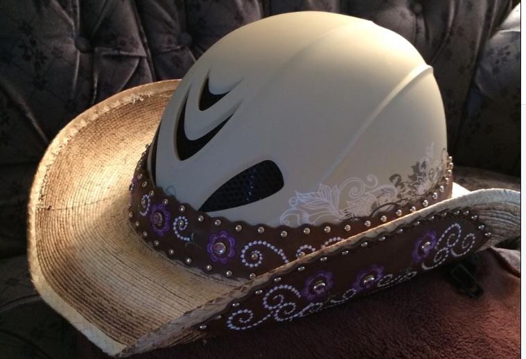 Cowboy hat store riding helmet cover